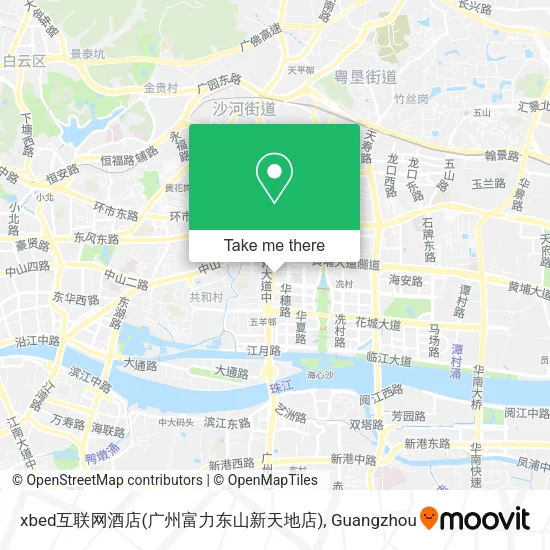 xbed互联网酒店(广州富力东山新天地店) map