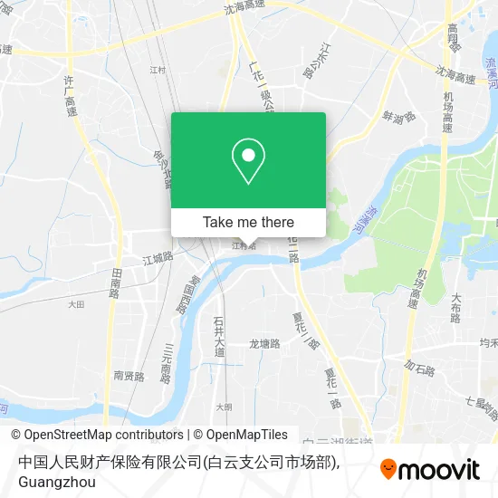 中国人民财产保险有限公司(白云支公司市场部) map