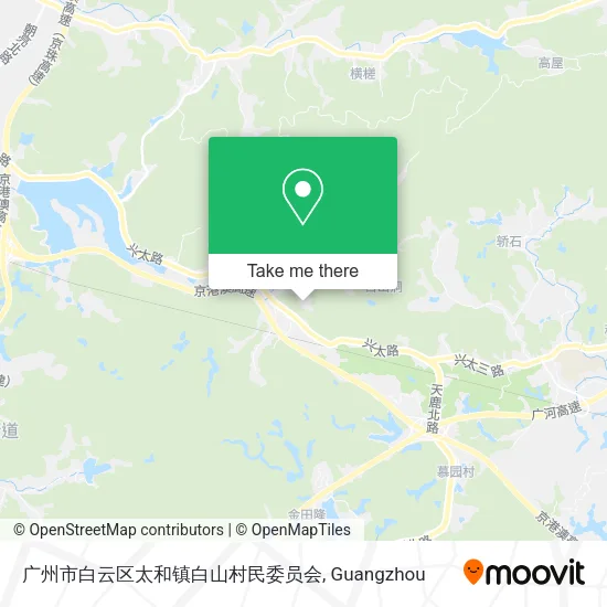 广州市白云区太和镇白山村民委员会 map
