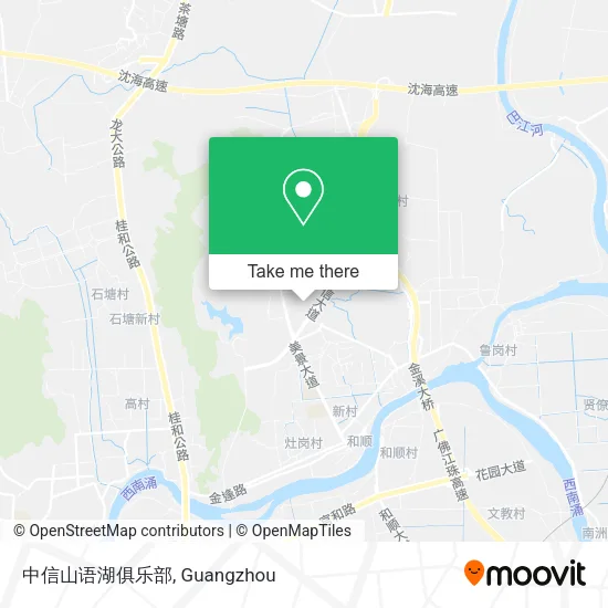 中信山语湖俱乐部 map