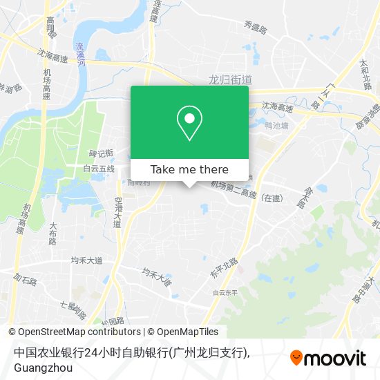 中国农业银行24小时自助银行(广州龙归支行) map