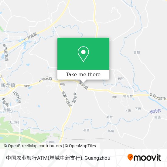 中国农业银行ATM(增城中新支行) map