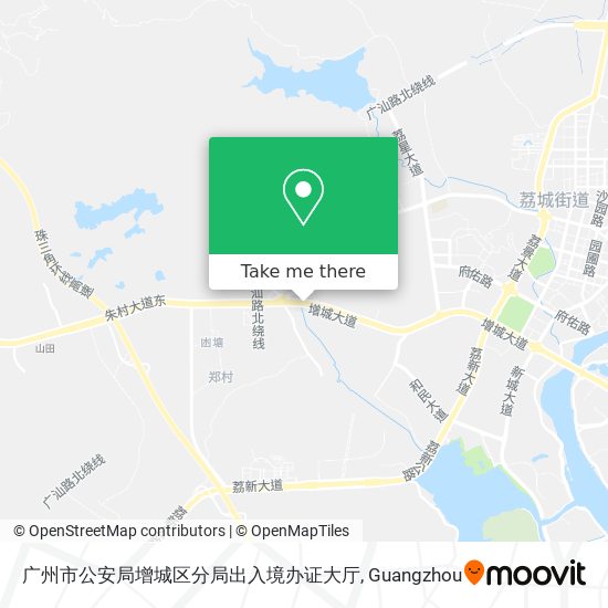 广州市公安局增城区分局出入境办证大厅 map