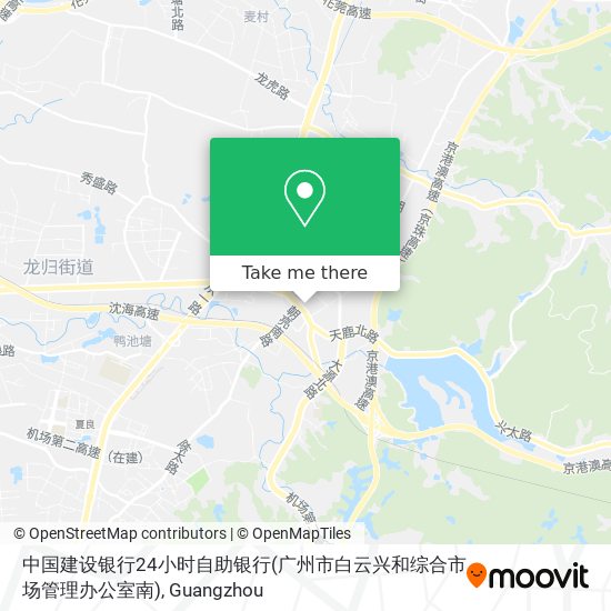 中国建设银行24小时自助银行(广州市白云兴和综合市场管理办公室南) map
