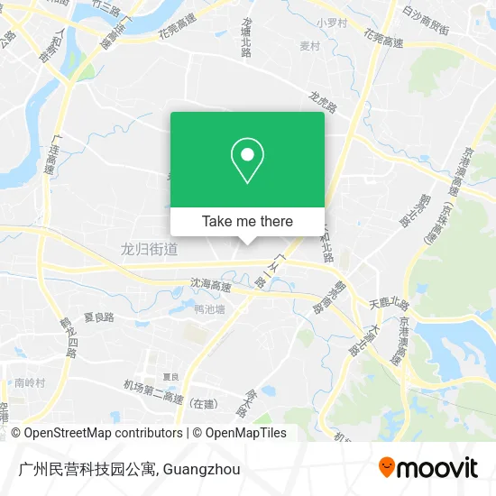 广州民营科技园公寓 map
