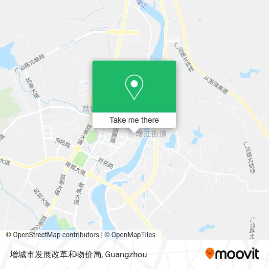 增城市发展改革和物价局 map