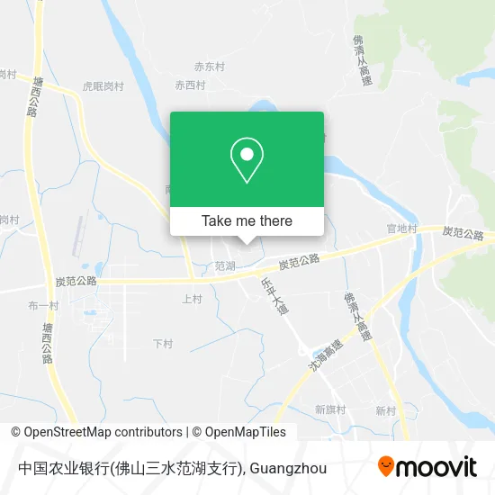 中国农业银行(佛山三水范湖支行) map