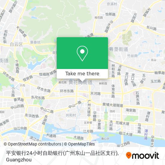 平安银行24小时自助银行(广州东山一品社区支行) map