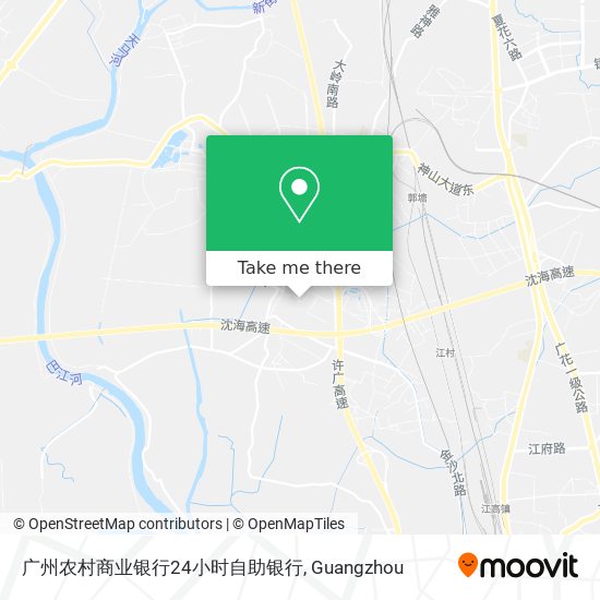 广州农村商业银行24小时自助银行 map
