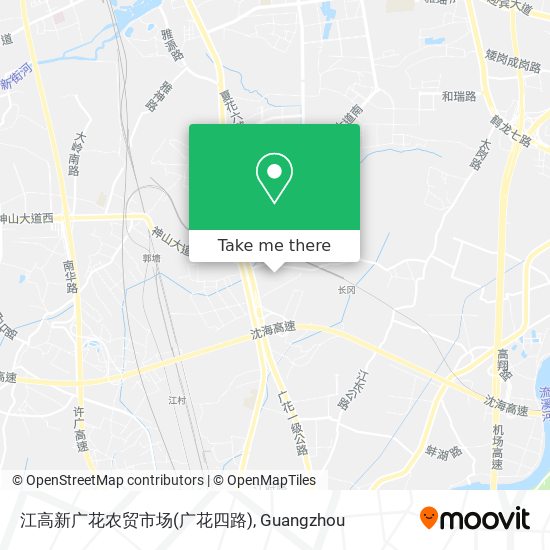 江高新广花农贸市场(广花四路) map