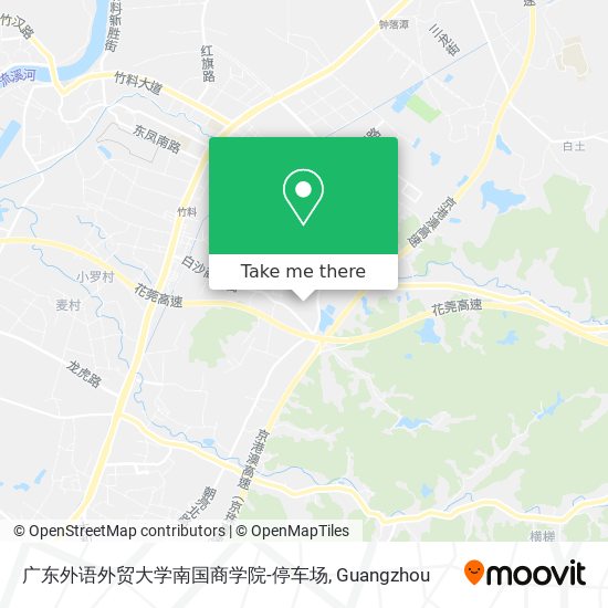 How To Get To 广东外语外贸大学南国商学院 停车场in 钟落潭镇by Bus Or Metro Moovit