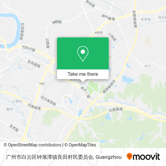 广州市白云区钟落潭镇良田村民委员会 map