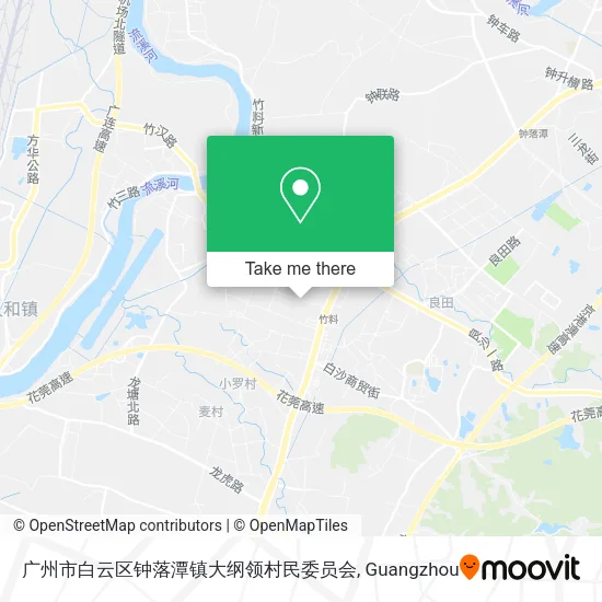 广州市白云区钟落潭镇大纲领村民委员会 map