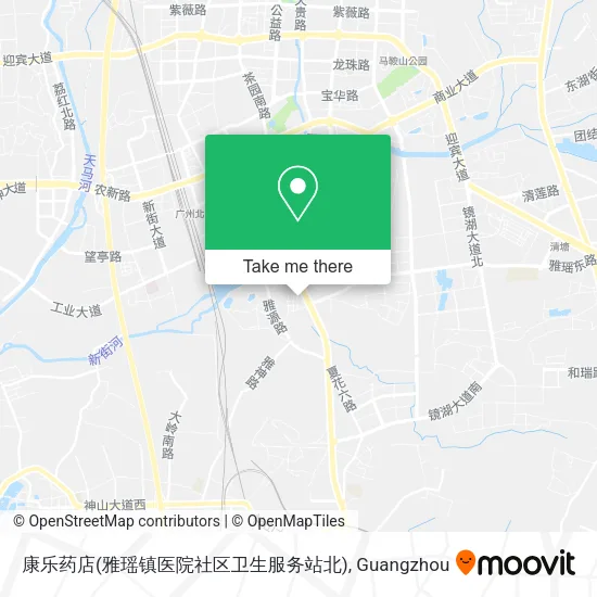 康乐药店(雅瑶镇医院社区卫生服务站北) map