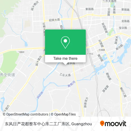 东风日产花都整车中心库二工厂库区 map