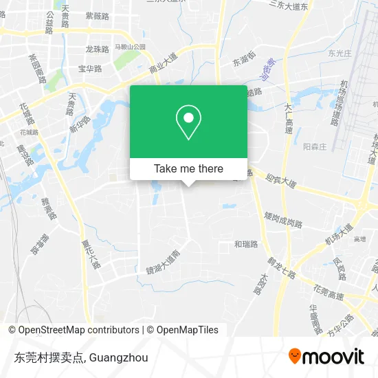 东莞村摆卖点 map
