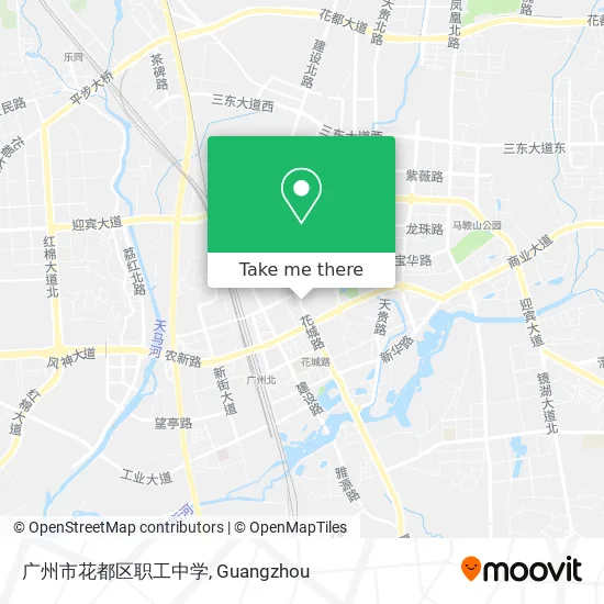 广州市花都区职工中学 map