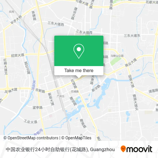 中国农业银行24小时自助银行(花城路) map