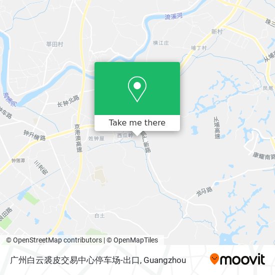 广州白云裘皮交易中心停车场-出口 map