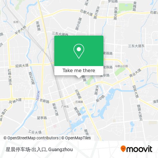 星晨停车场-出入口 map