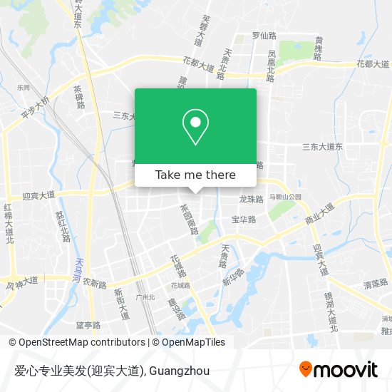 爱心专业美发(迎宾大道) map