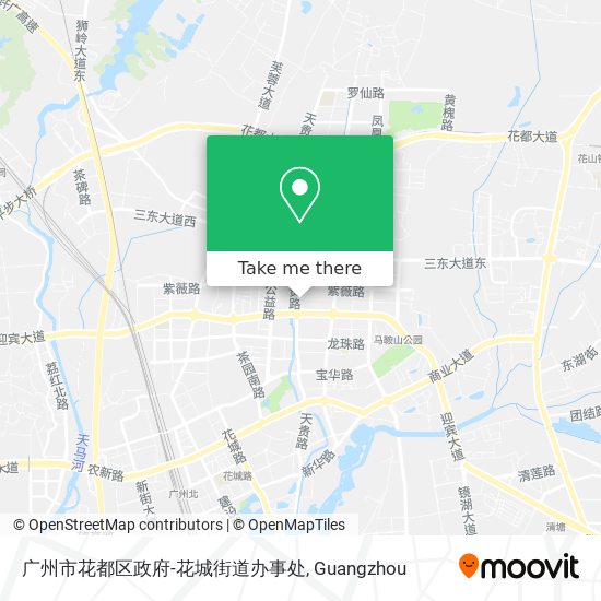 广州市花都区政府-花城街道办事处 map