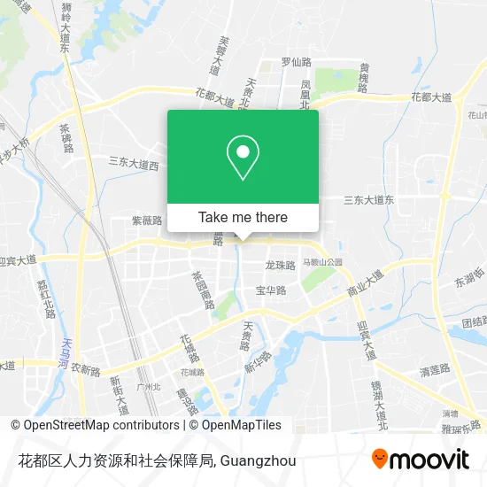 花都区人力资源和社会保障局 map