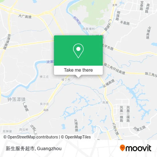新生服务超市 map