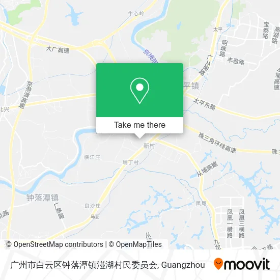 广州市白云区钟落潭镇湴湖村民委员会 map