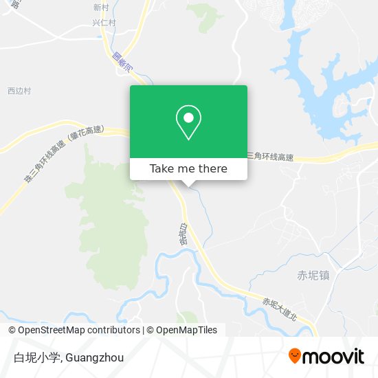白坭小学 map