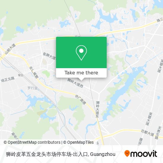 狮岭皮革五金龙头市场停车场-出入口 map