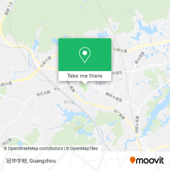 冠华学校 map