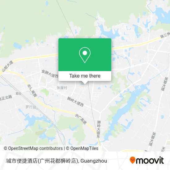 城市便捷酒店(广州花都狮岭店) map