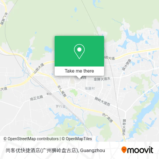 尚客优快捷酒店(广州狮岭盘古店) map