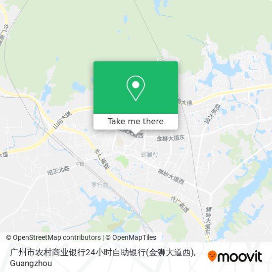 广州市农村商业银行24小时自助银行(金狮大道西) map