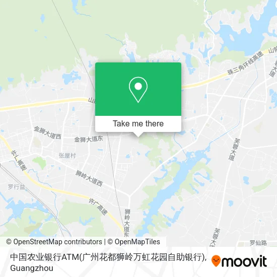 中国农业银行ATM(广州花都狮岭万虹花园自助银行) map