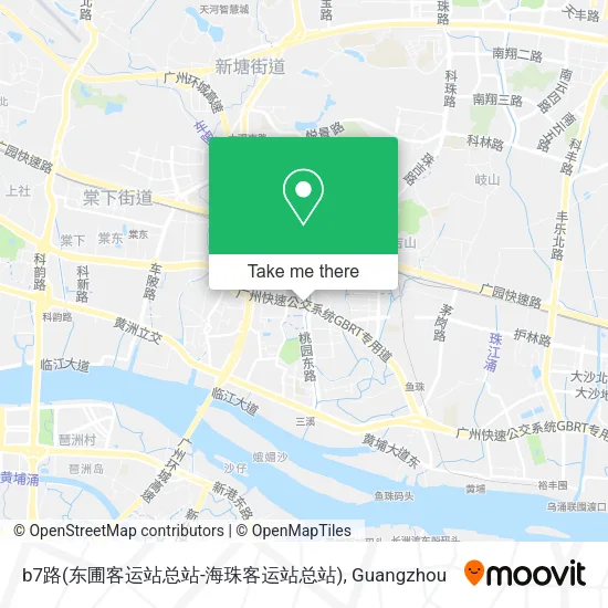 b7路(东圃客运站总站-海珠客运站总站) map