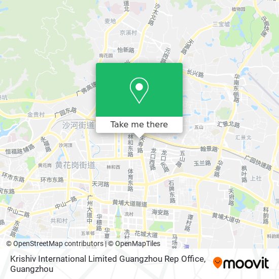 Krishiv International Limited Guangzhou Rep Office map