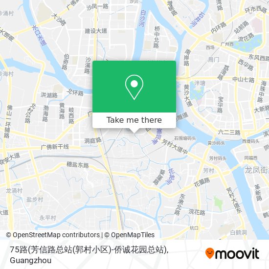 75路(芳信路总站(郭村小区)-侨诚花园总站) map