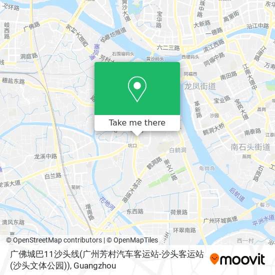 广佛城巴11沙头线(广州芳村汽车客运站-沙头客运站(沙头文体公园)) map