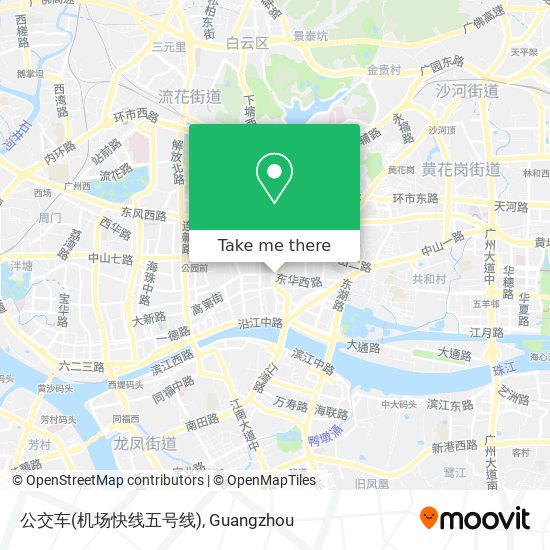 公交车(机场快线五号线) map