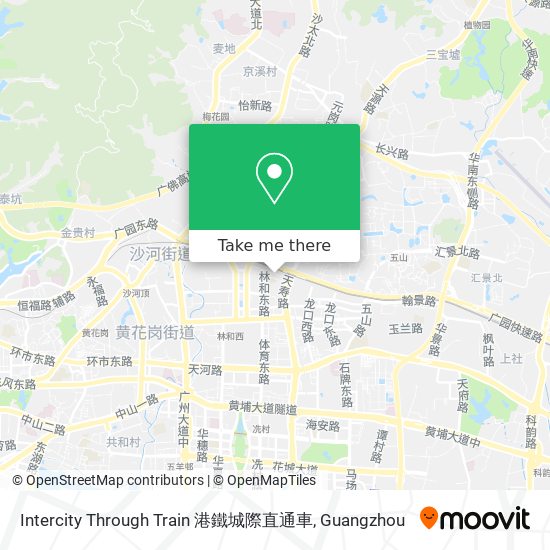 Intercity Through Train 港鐵城際直通車 map