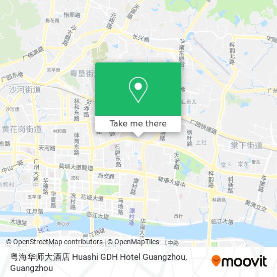 粤海华师大酒店 Huashi GDH Hotel Guangzhou map
