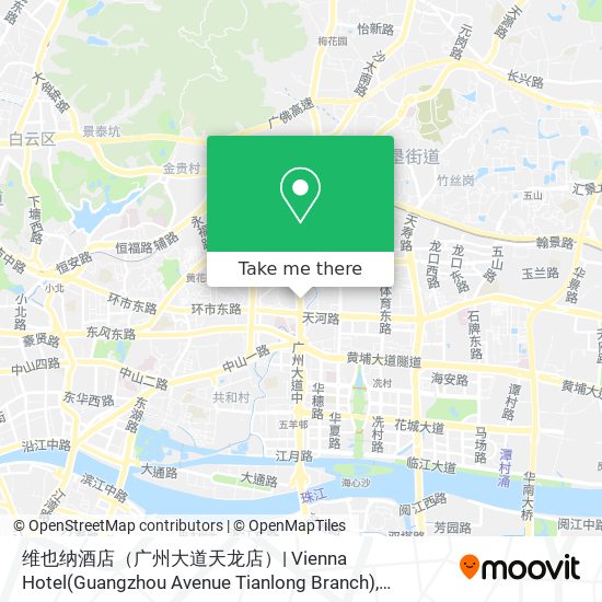 维也纳酒店（广州大道天龙店）| Vienna Hotel(Guangzhou Avenue Tianlong Branch) map