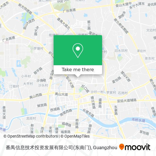 番禺信息技术投资发展有限公司(东南门) map