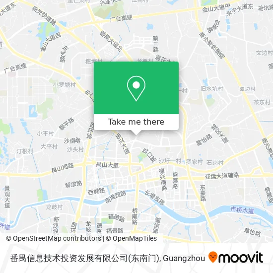 番禺信息技术投资发展有限公司(东南门) map