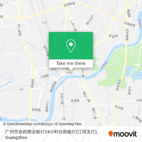广州市农村商业银行24小时自助银行(江同支行) map
