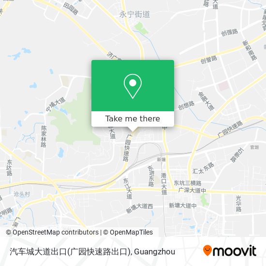汽车城大道出口(广园快速路出口) map