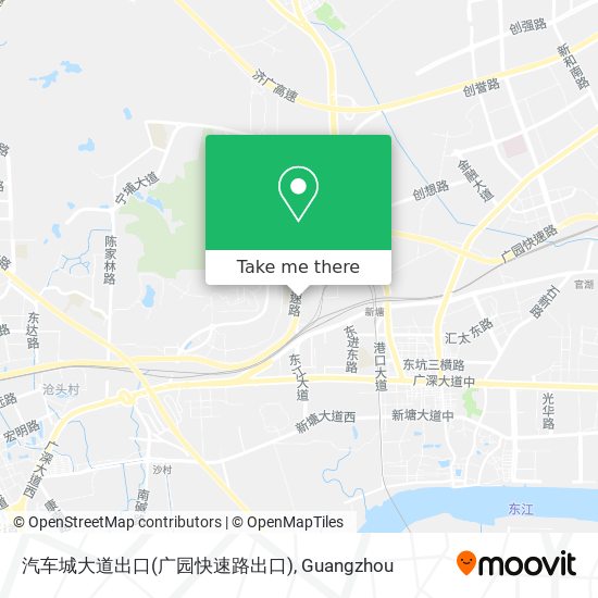 汽车城大道出口(广园快速路出口) map