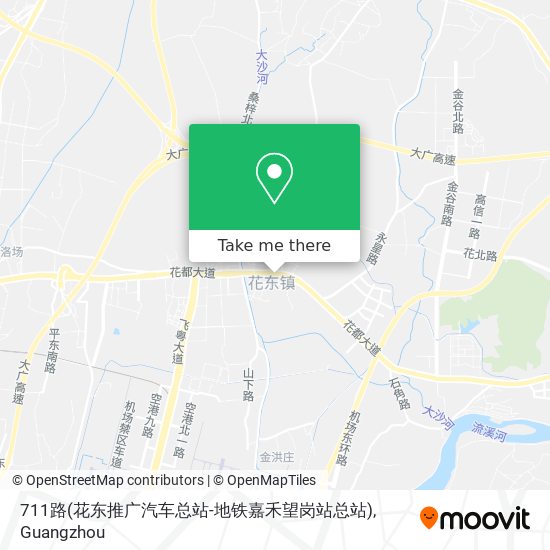 711路(花东推广汽车总站-地铁嘉禾望岗站总站) map